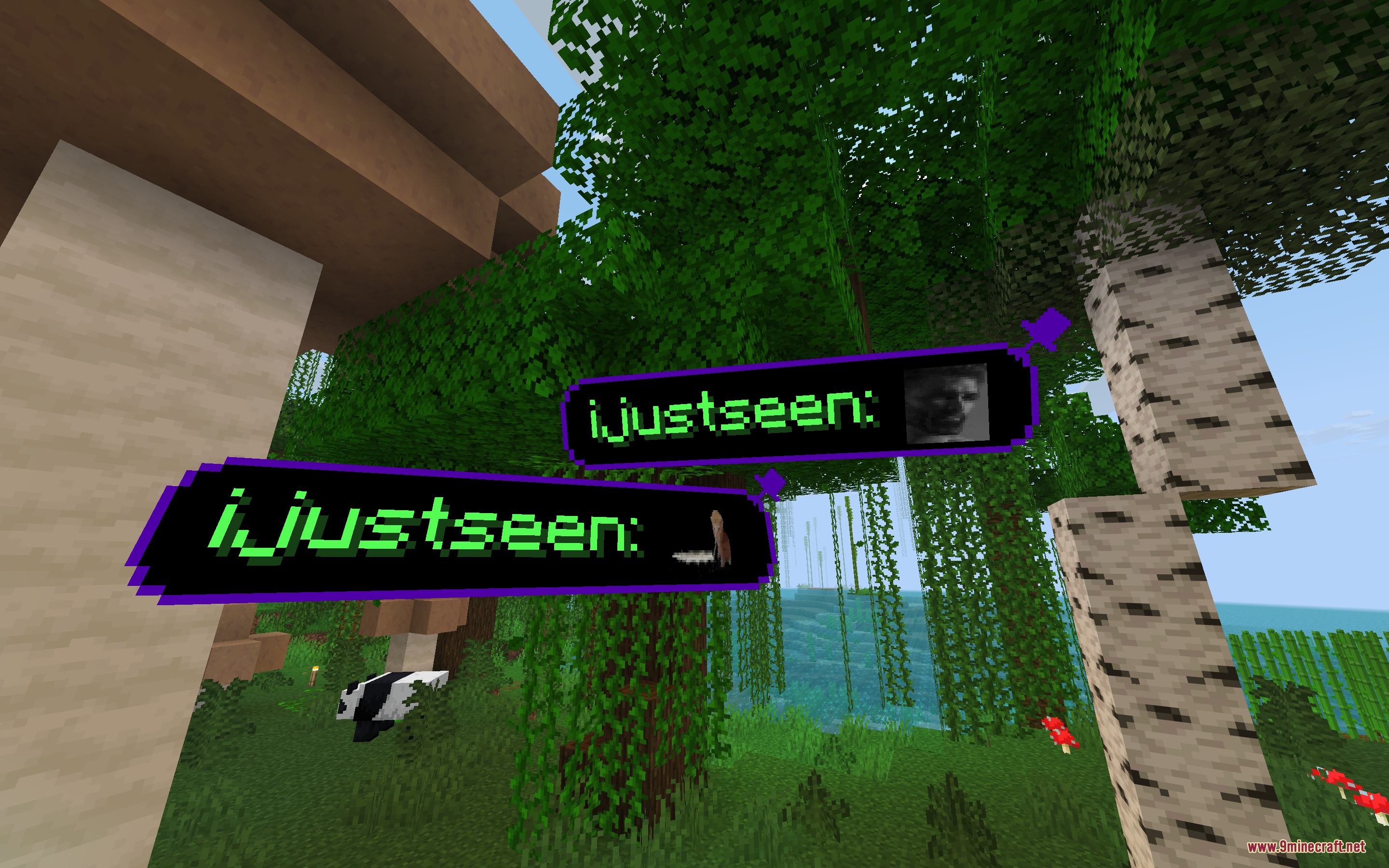 Crossstream Overlay Mod Screenshot 6 Crossstream Overlay Mod displays live chat messages as floating bubbles in the world