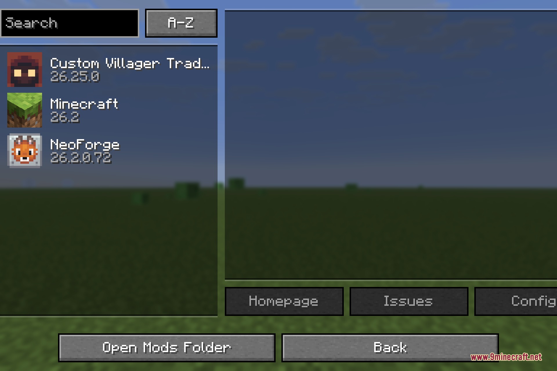 Custom Villager Trades 9minecraft Mod Screenshot 1 The Minecraft mod list screen displaying the Custom Villager Trades mod