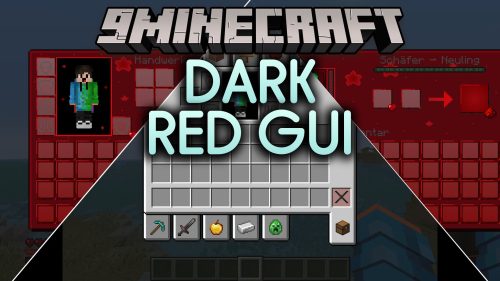 Dark Red GUI Resource Pack (26.2, 1.21.11) - Sleek Crimson Panels for Dark Mode