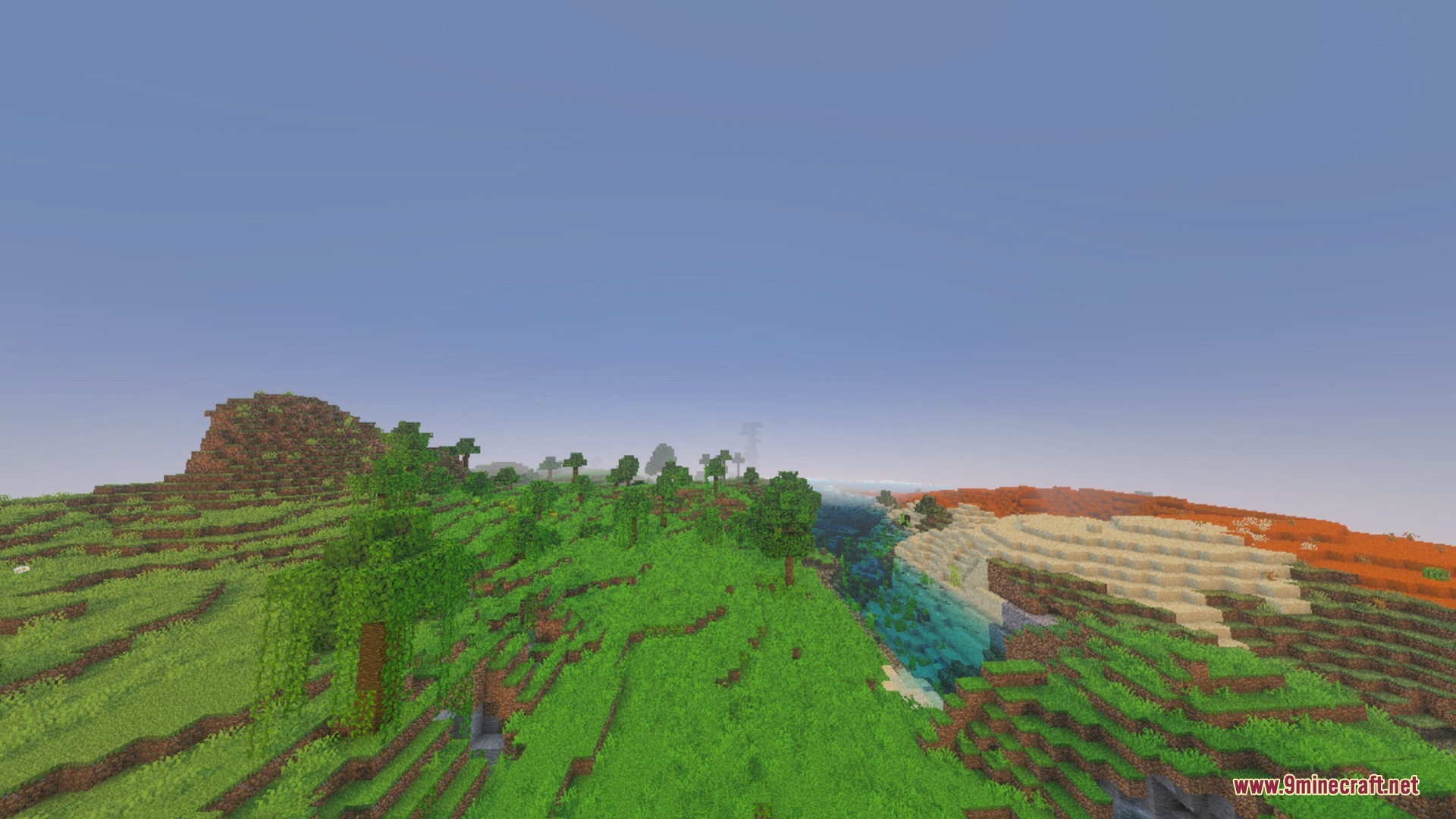 Dr Neutron UltraReal Vibrant Visuals improves lighting and colors in this Minecraft world