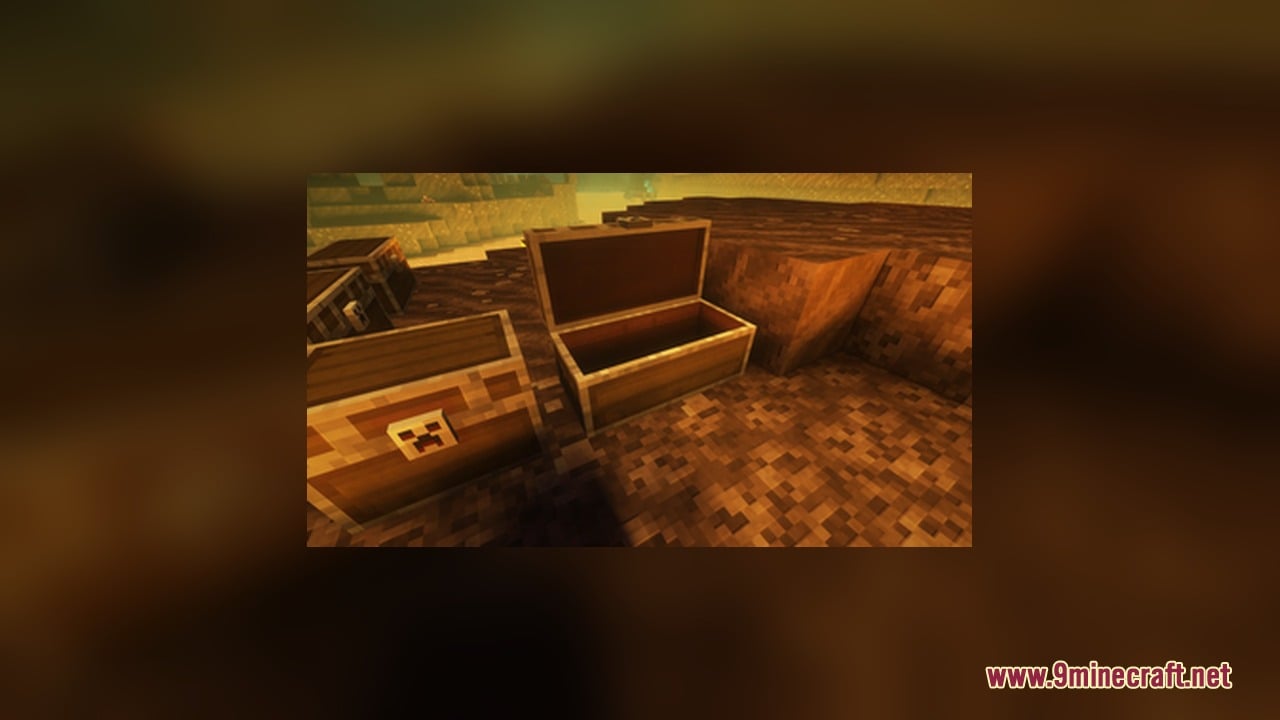 Dungeons Chest Resource Pack Screenshot 1 Custom chest and trapped chest models inspired by Minecraft Dungeons