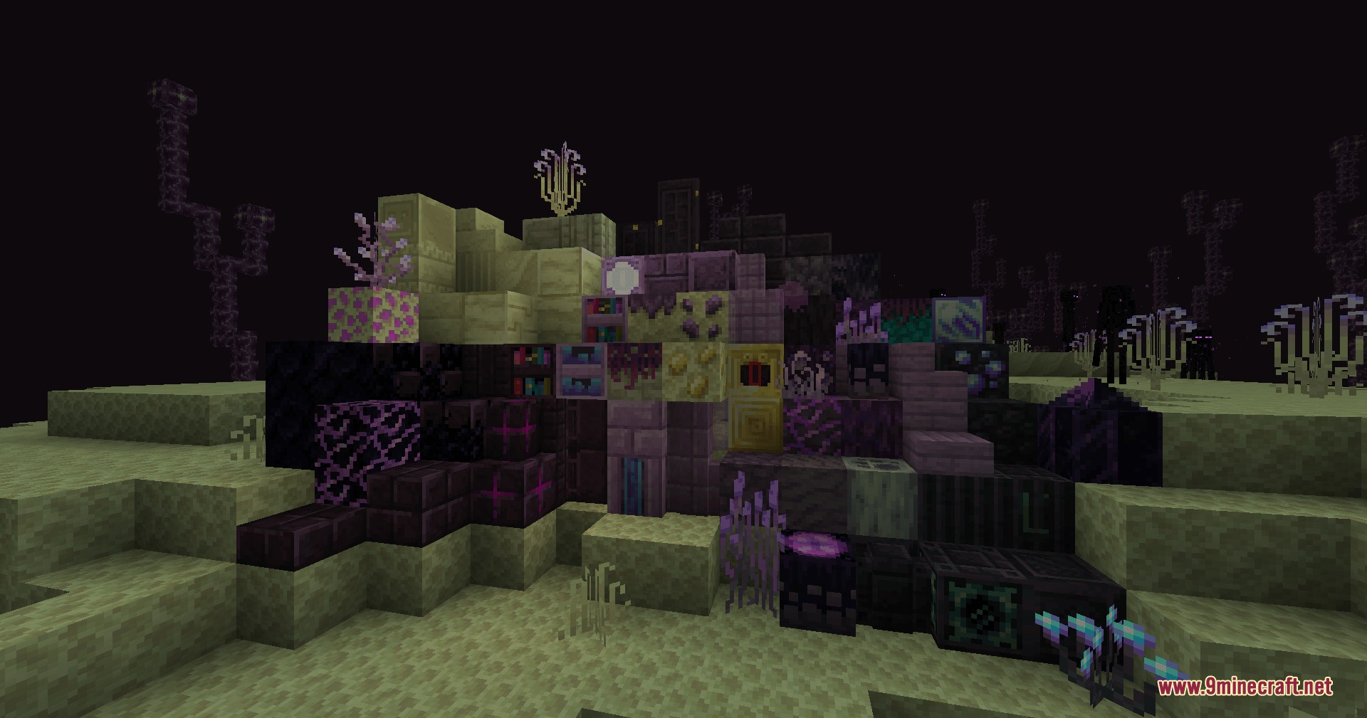 Ender Horizon Expand Mod Screenshot 6 Display of new decorative blocks and ores from the Ender Horizon Expand Mod