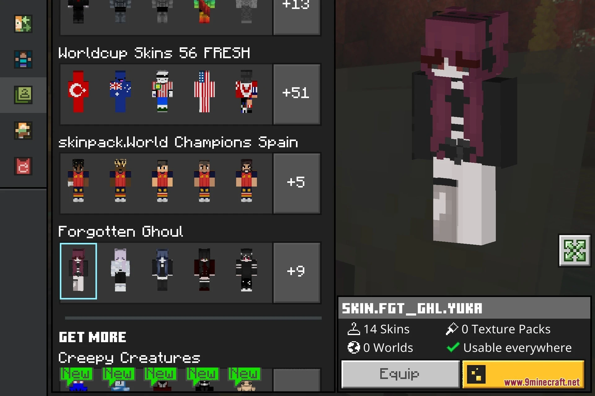 Forgotten Ghoul Skin Pack (26.x) – Haunting Urban Spirit Outfits for Bedrock — screenshot 3