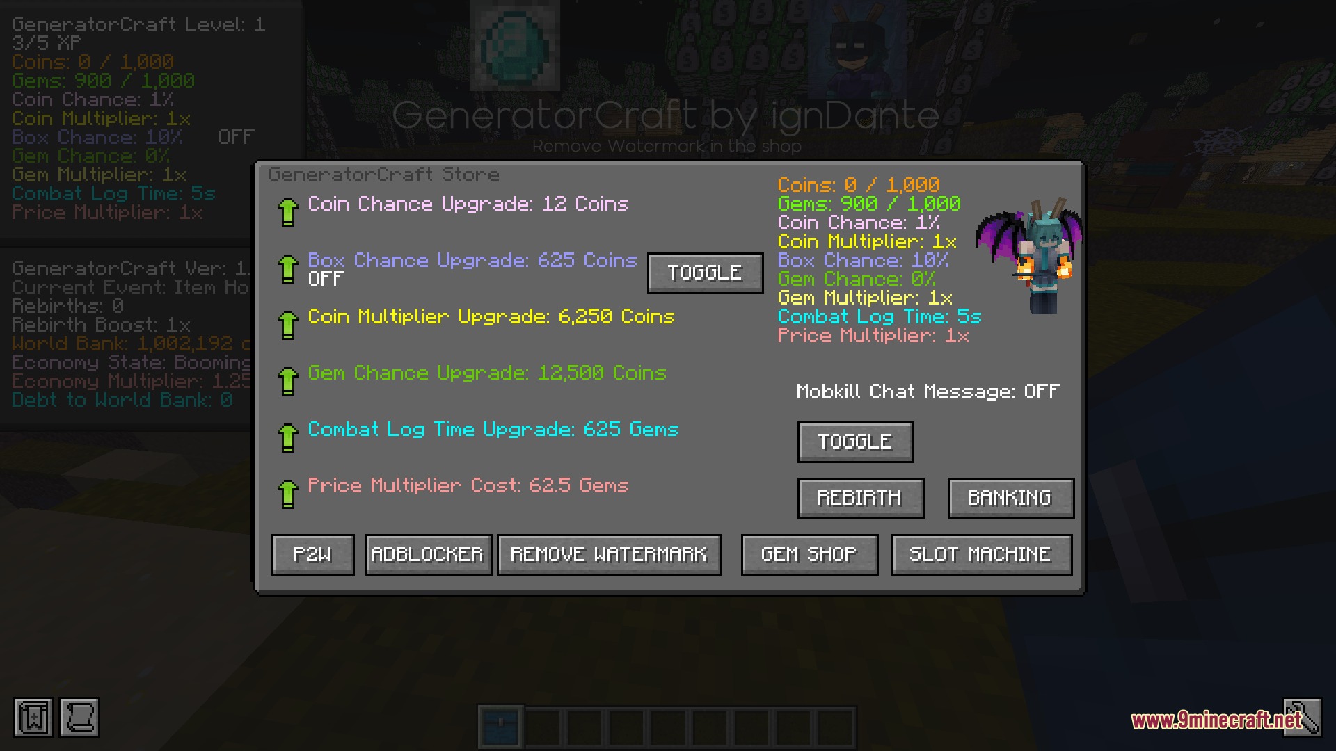 Generator Craft Lootboxes Gambling RNG Economy Mod Screenshot 1 Generator Craft Lootboxes Gambling RNG Economy Mod Screenshot 1