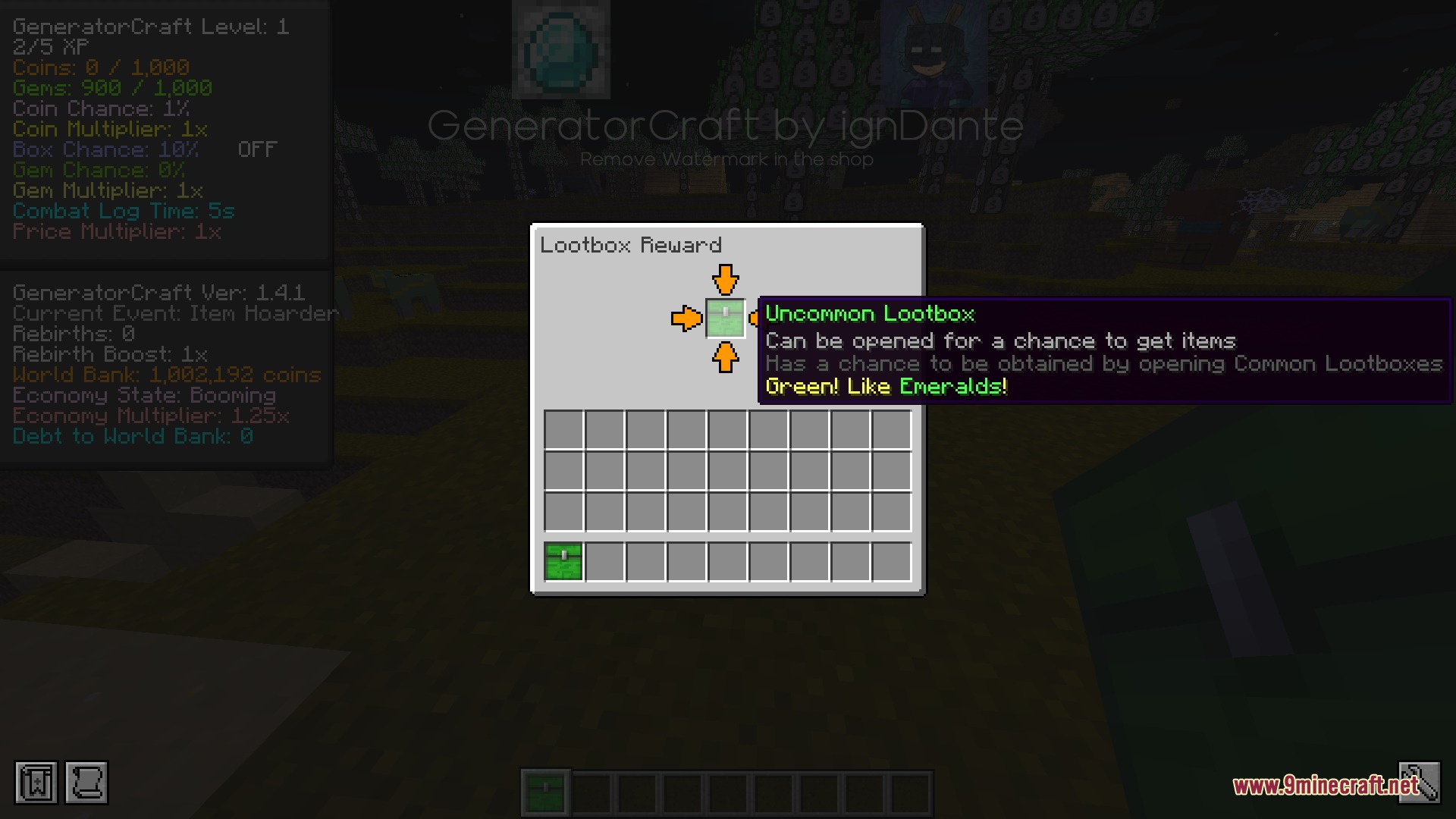 Generator Craft Lootboxes Gambling RNG Economy Mod Screenshot 7 Generator Craft Lootboxes Gambling RNG Economy Mod Screenshot 7