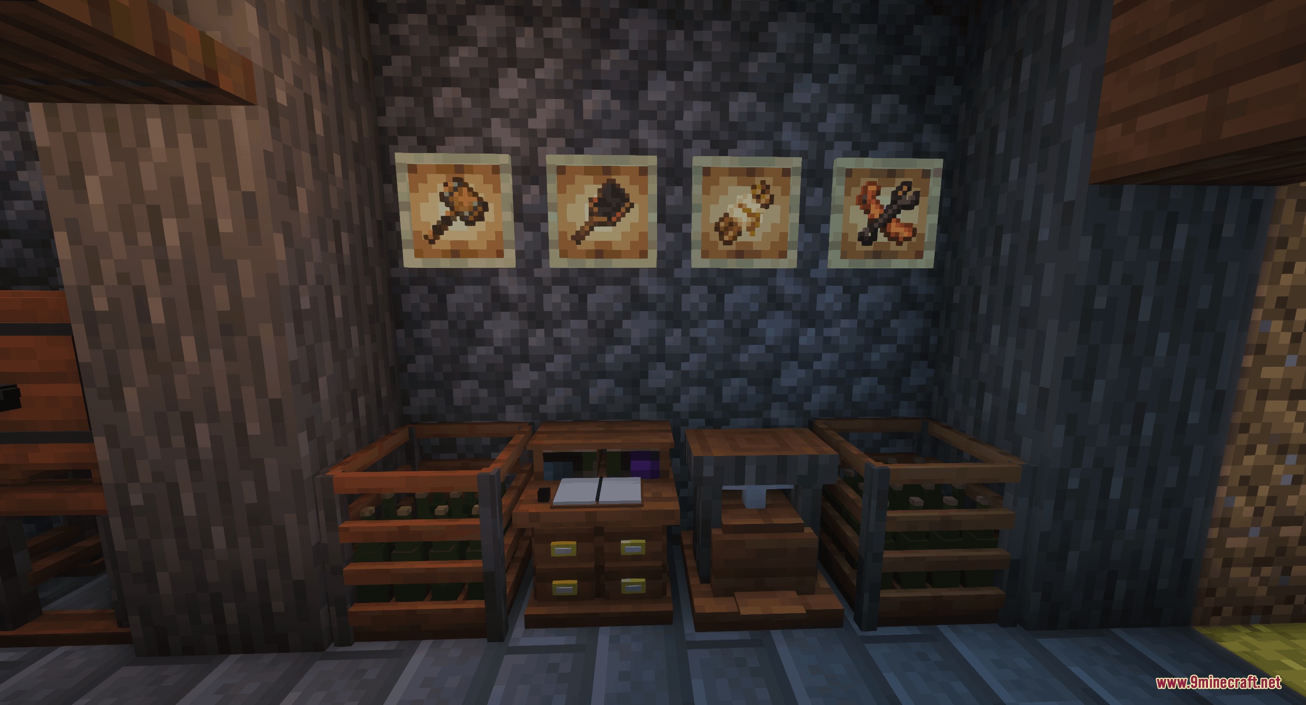 Gilded Grape Harvest Mod Screenshot 5 Grape press and vintner desk from the Gilded Grape Harvest mod