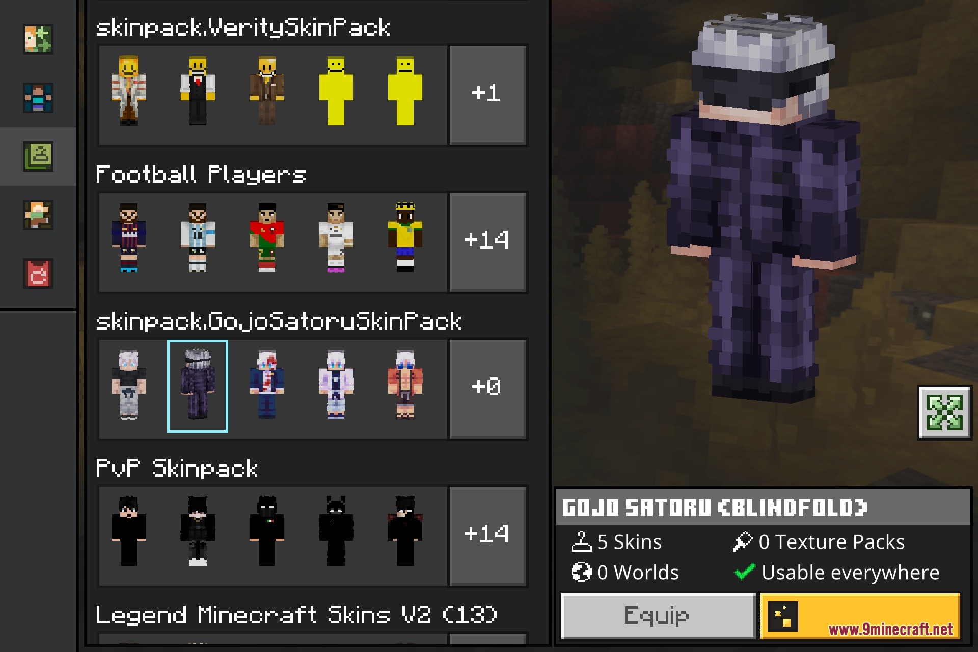 Gojo Skin Pack Screenshot 3 Gojo Skin Pack Screenshot 3