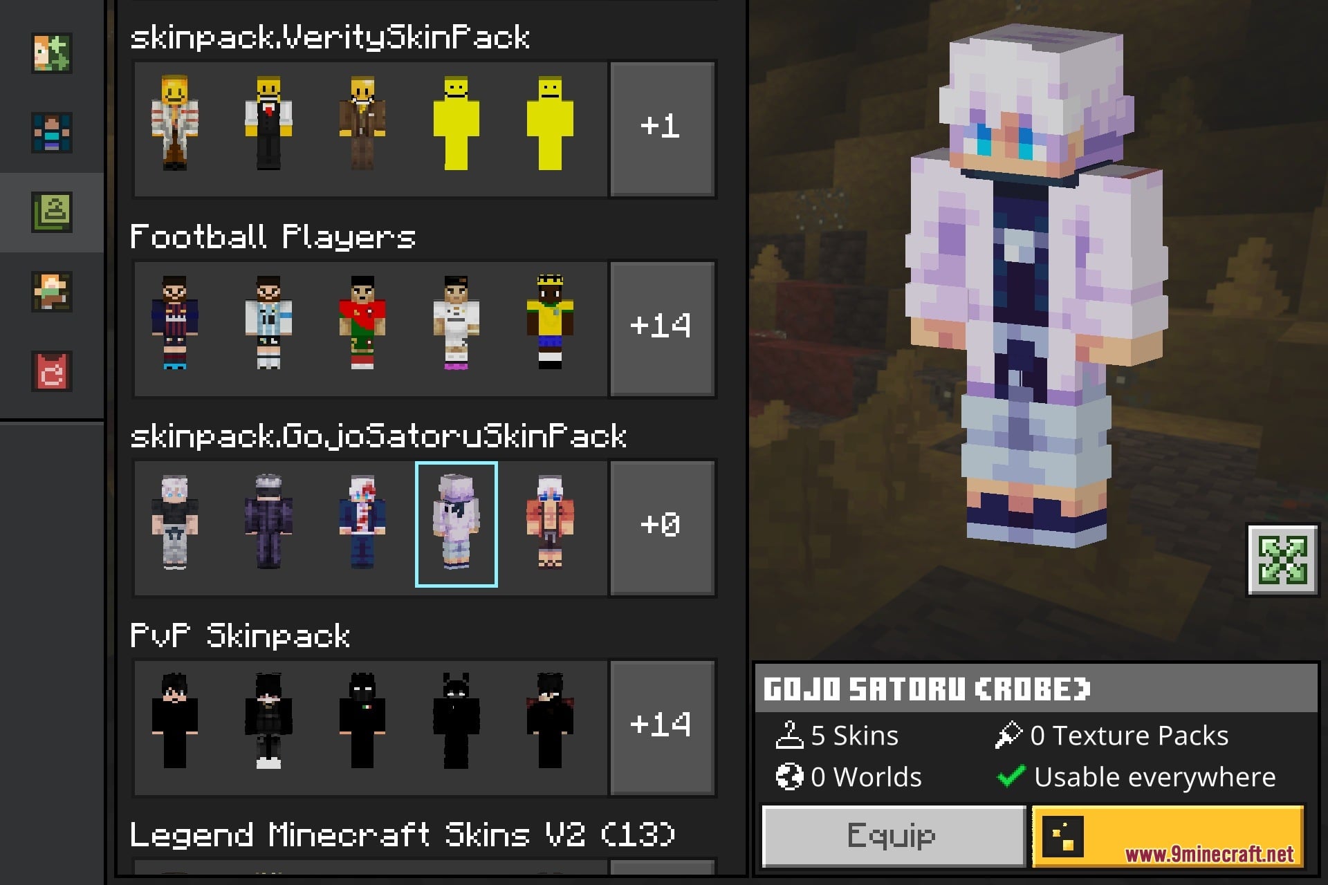 Gojo Skin Pack Screenshot 5 Gojo Skin Pack Screenshot 5