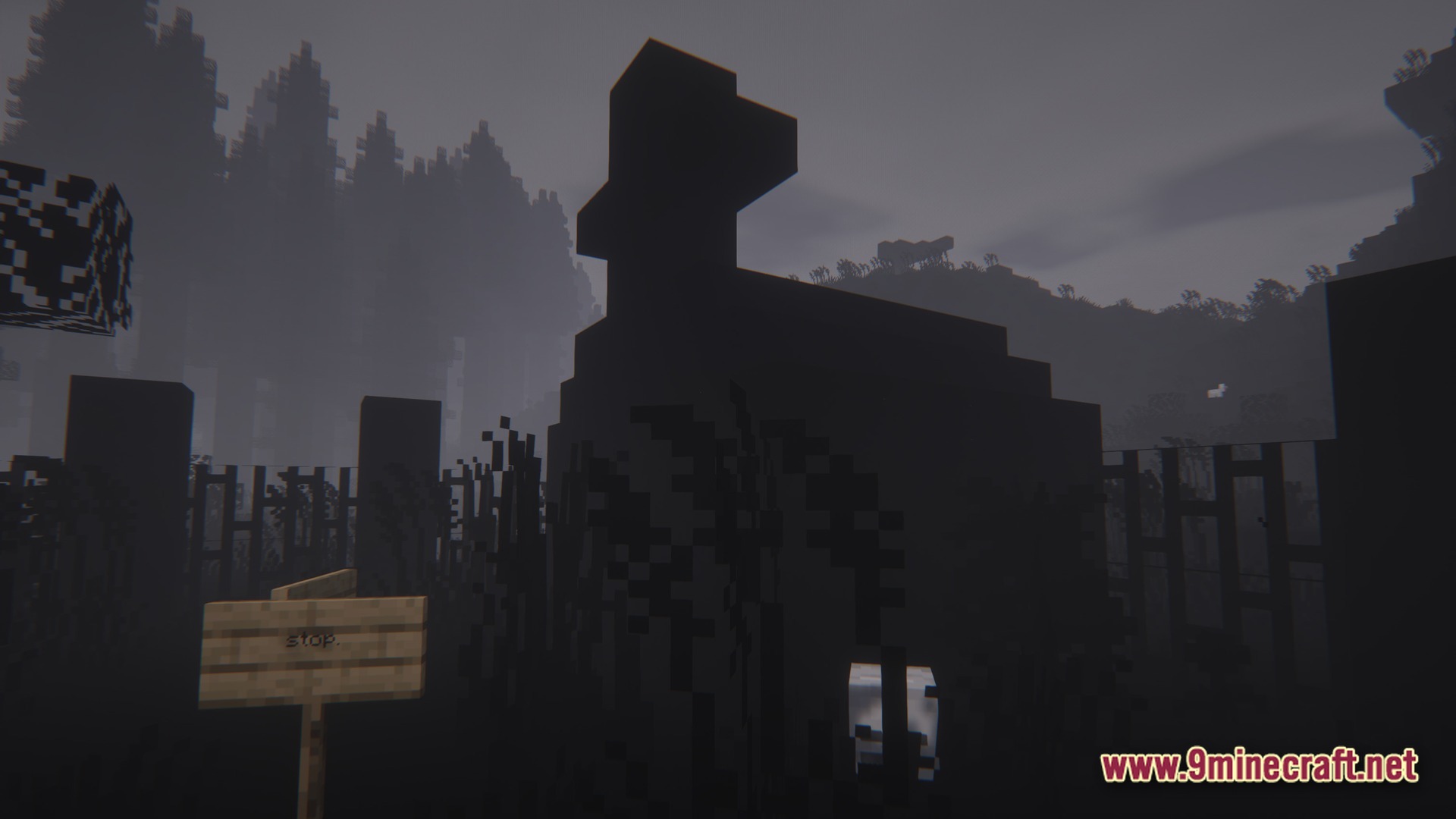 Grimsoul Unleashed Modpack Screenshot 8 A wooden sign reading