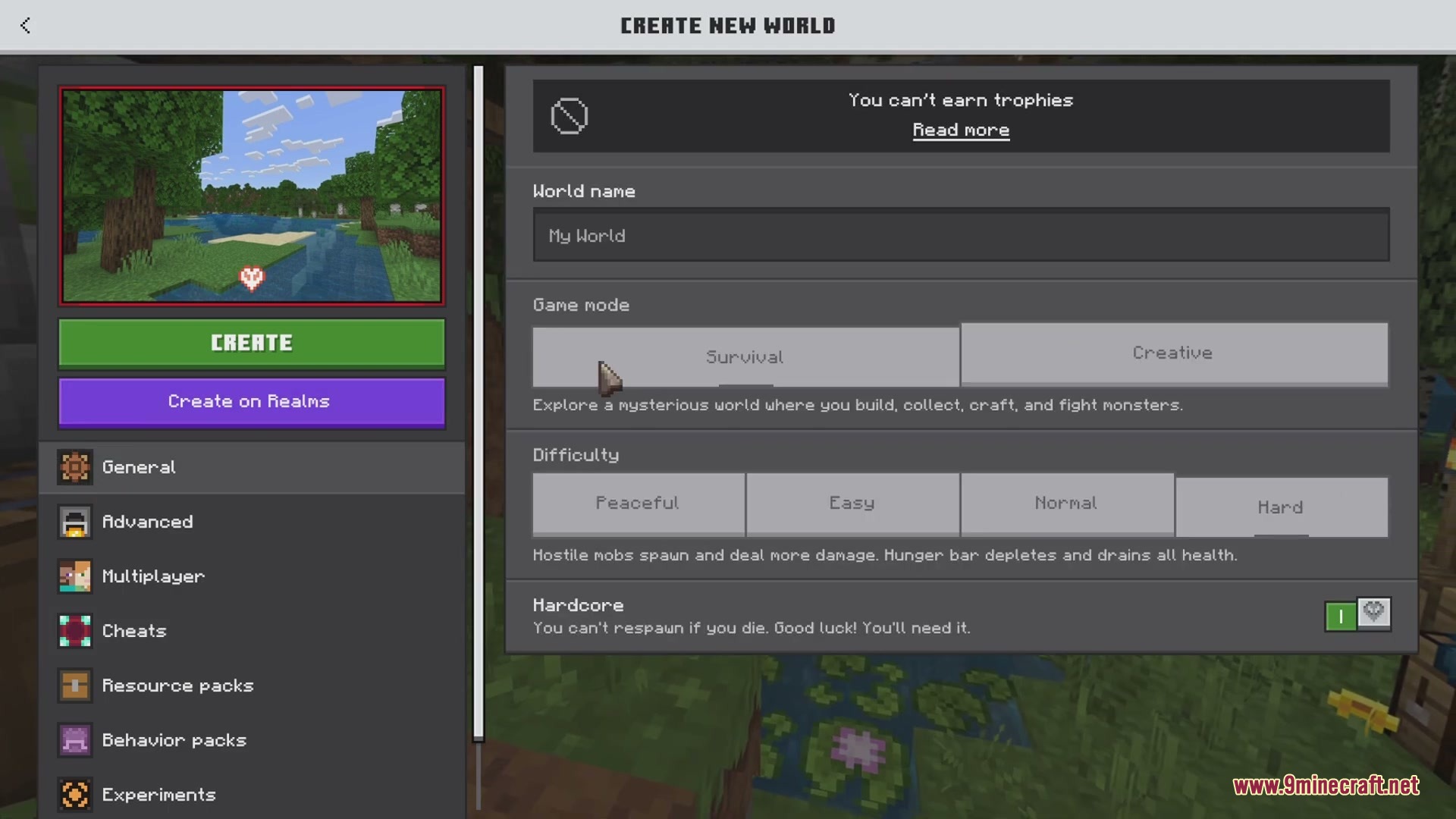 Hardcore Cheater Addon Screenshot 9