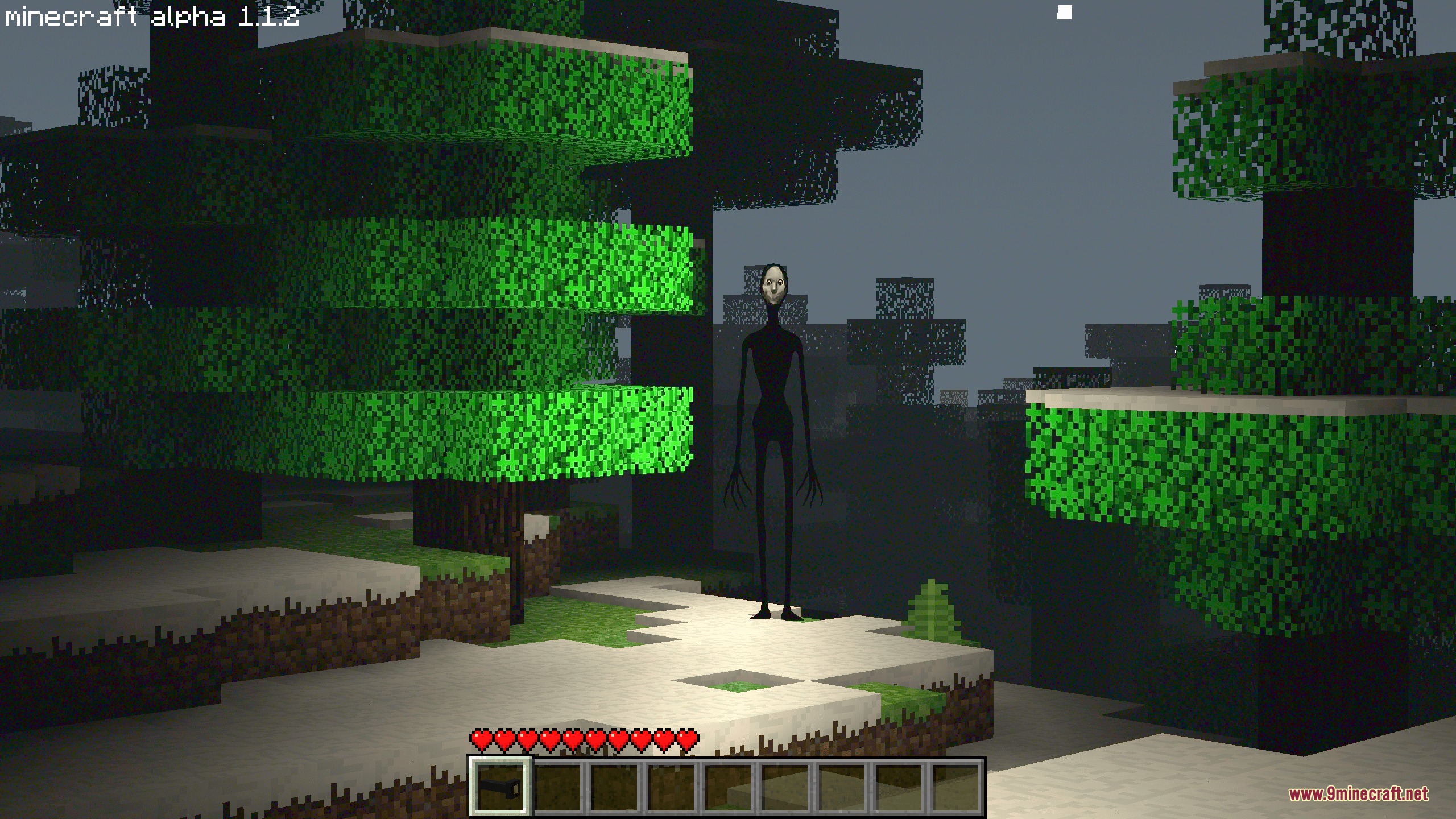 Hollow Watcher Chronicles Mod Screenshot 1 A tall dark stalker with a pale face watches from the forest