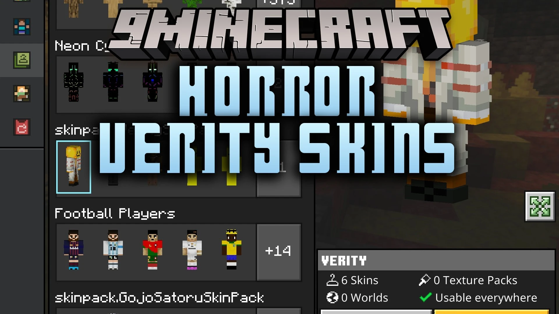Horror Verity Skins Skin Pack (26.x, 1.21) – Creepy Yellow Smiley Skins — screenshot 1