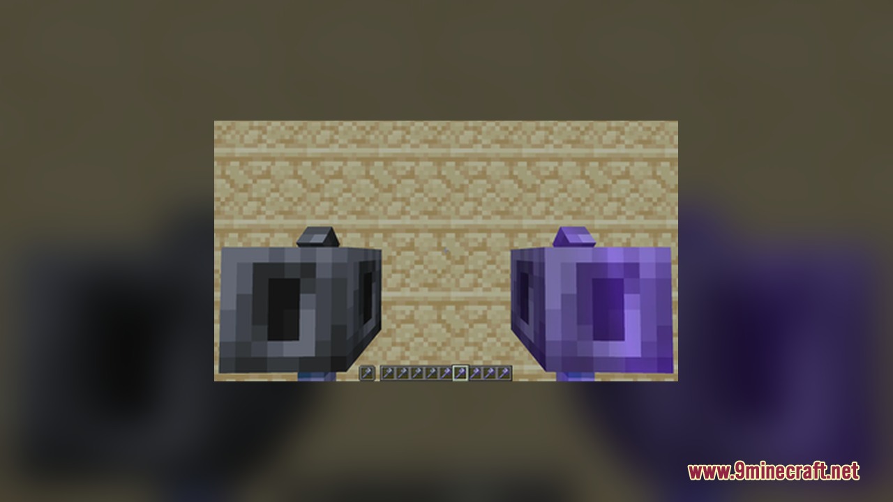 Two throwable maces from the Hurl Mod displayed against sandstone