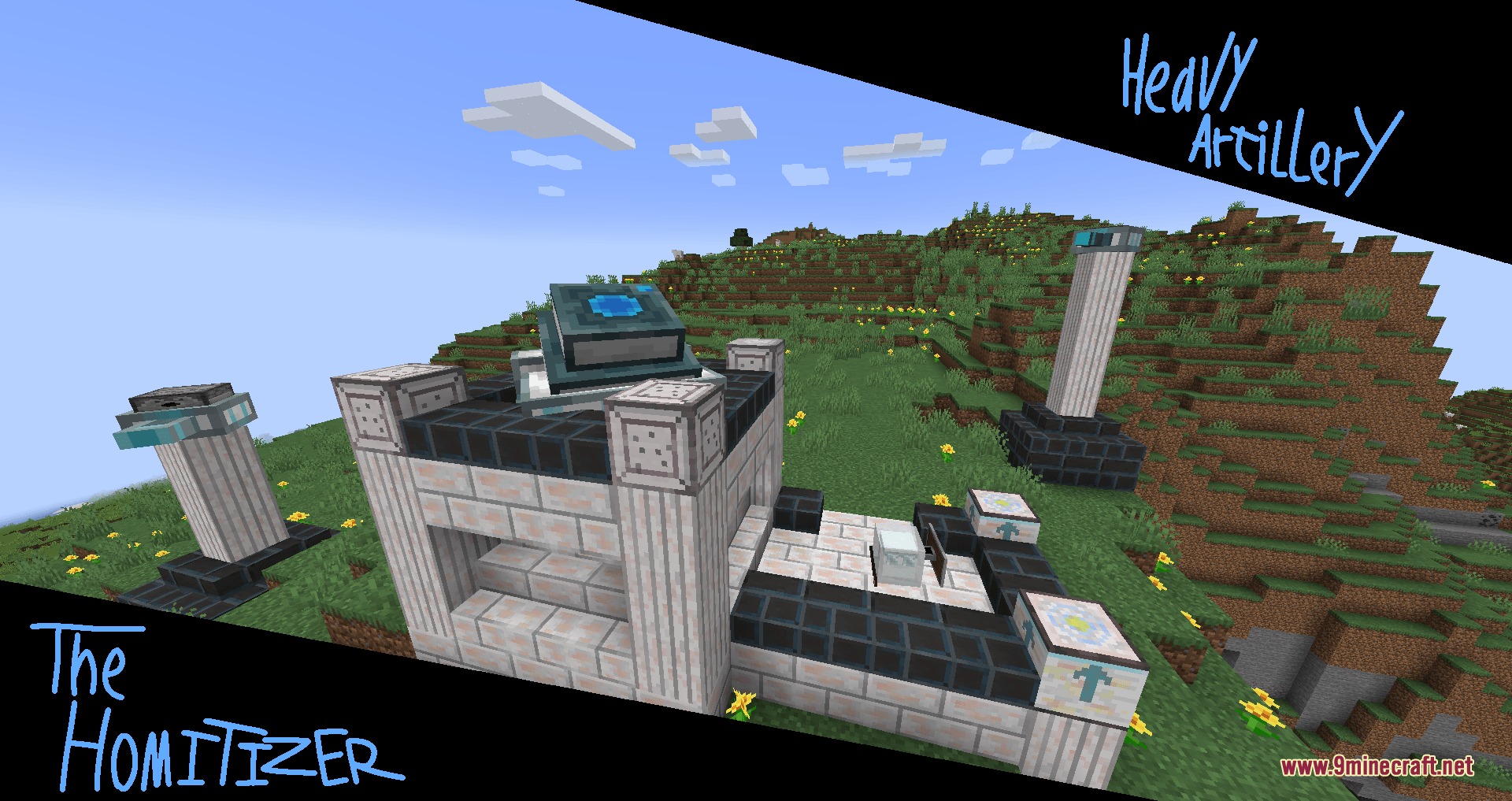 Imperial Resurgence Mod Screenshot 1 A massive heavy artillery turret known as the Homitizer in a grassy field
