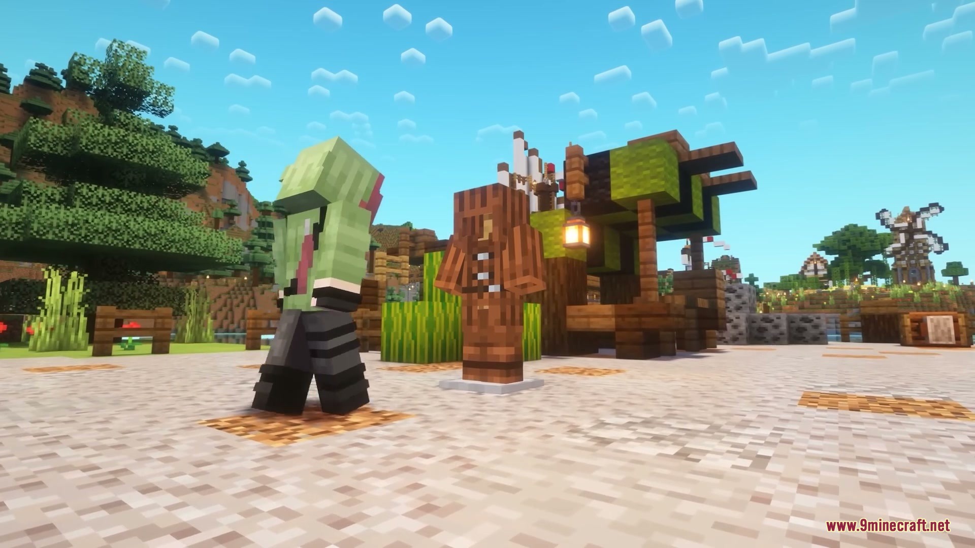 Ironbound Sigils Mod Screenshot 2 Player showcasing layered armor from the Ironbound Sigils Mod in Minecraft