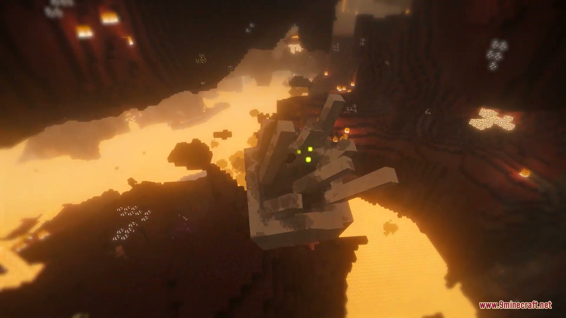 Jolly Fireball Failure Mod Screenshot 1 Jolly Fireball Failure Mod makes defeated Ghasts tumble and crash into the ground