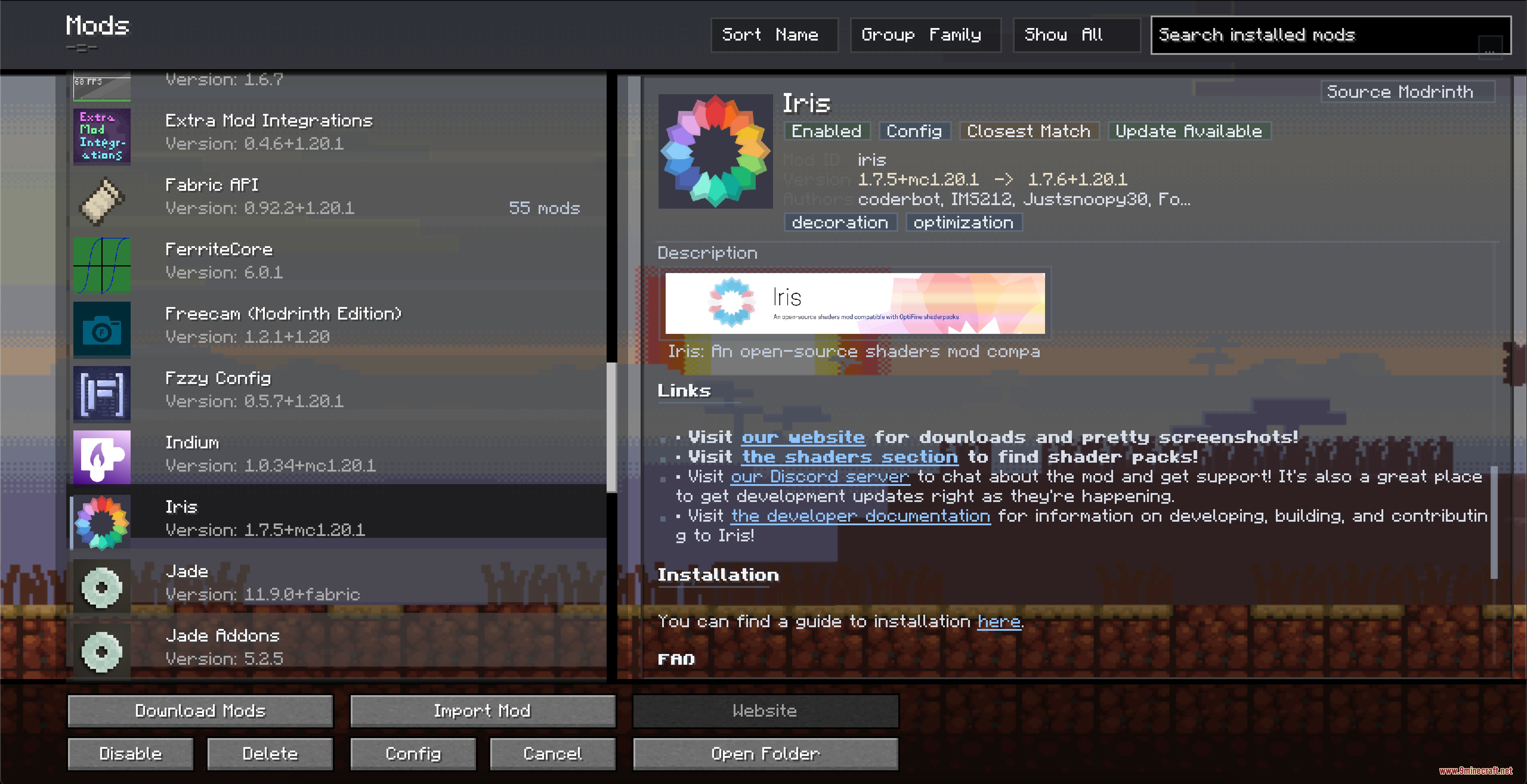 Kernel Logic Junction Mod Screenshot 1 The in game mod manager interface displaying information about installed mods
