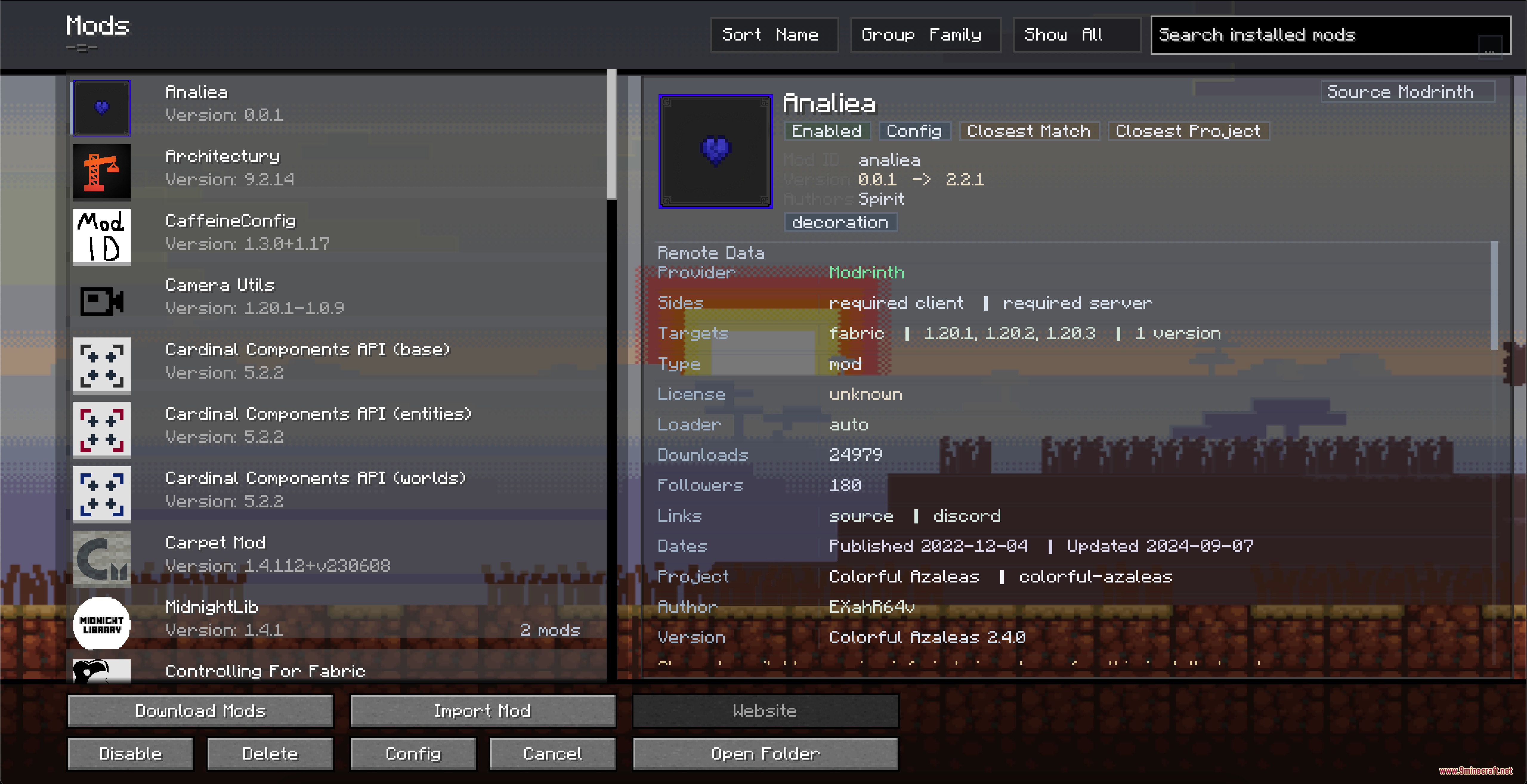 Kernel Logic Junction Mod Screenshot 2 A detailed technical information panel for a specific mod in the menu