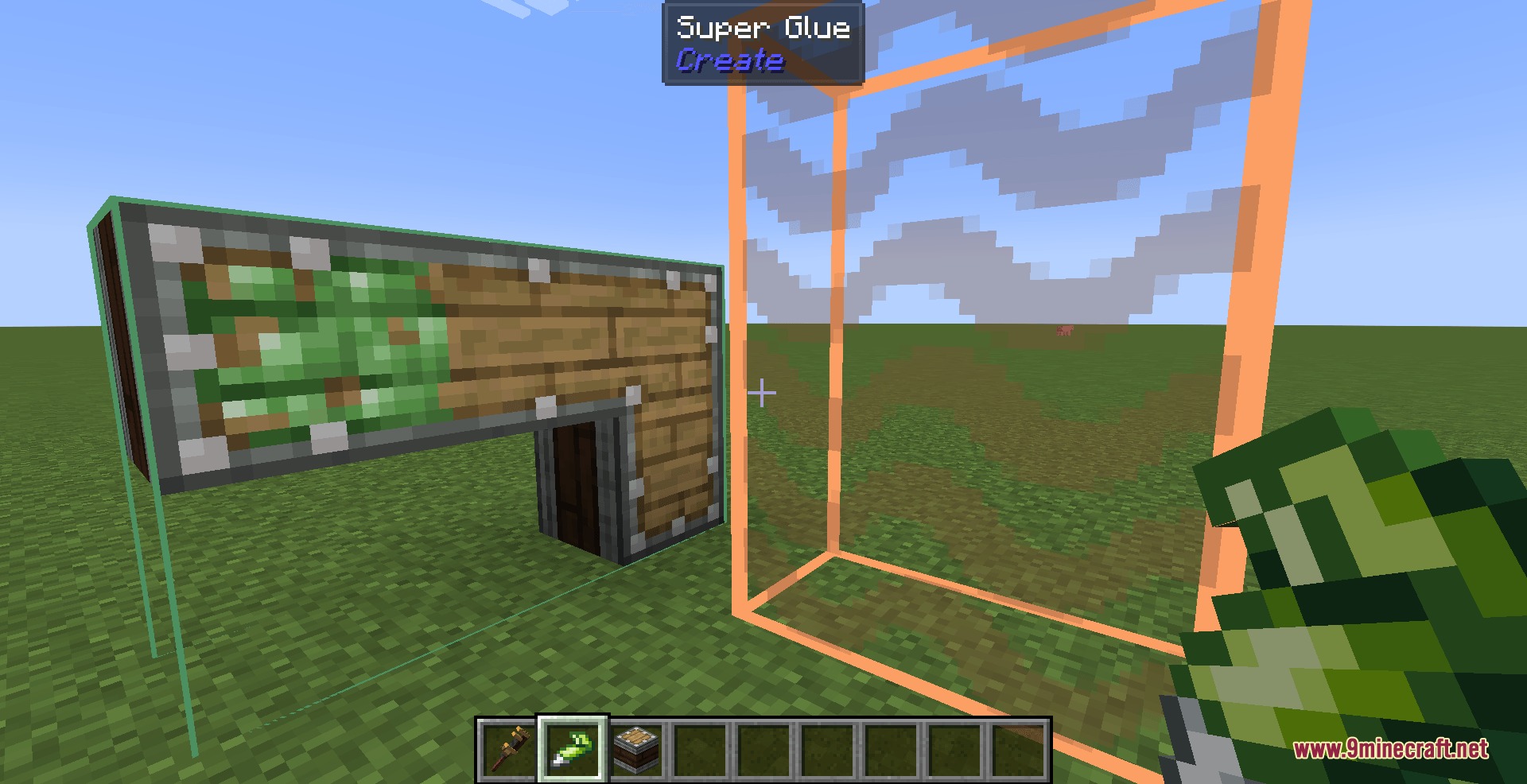 Kinetic Fine Tuning Mod Screenshot 5 Player using the simpler Super Glue tool to select a block structure