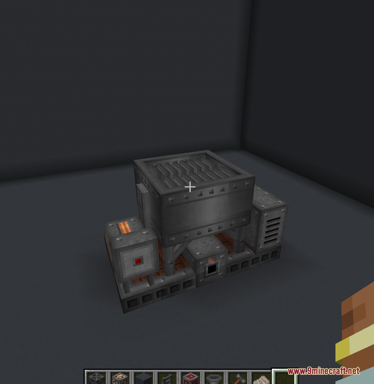 Kinetic Frame Blueprint Mod Screenshot 7 A completed industrial multiblock machine built with metal blocks in Minecraft
