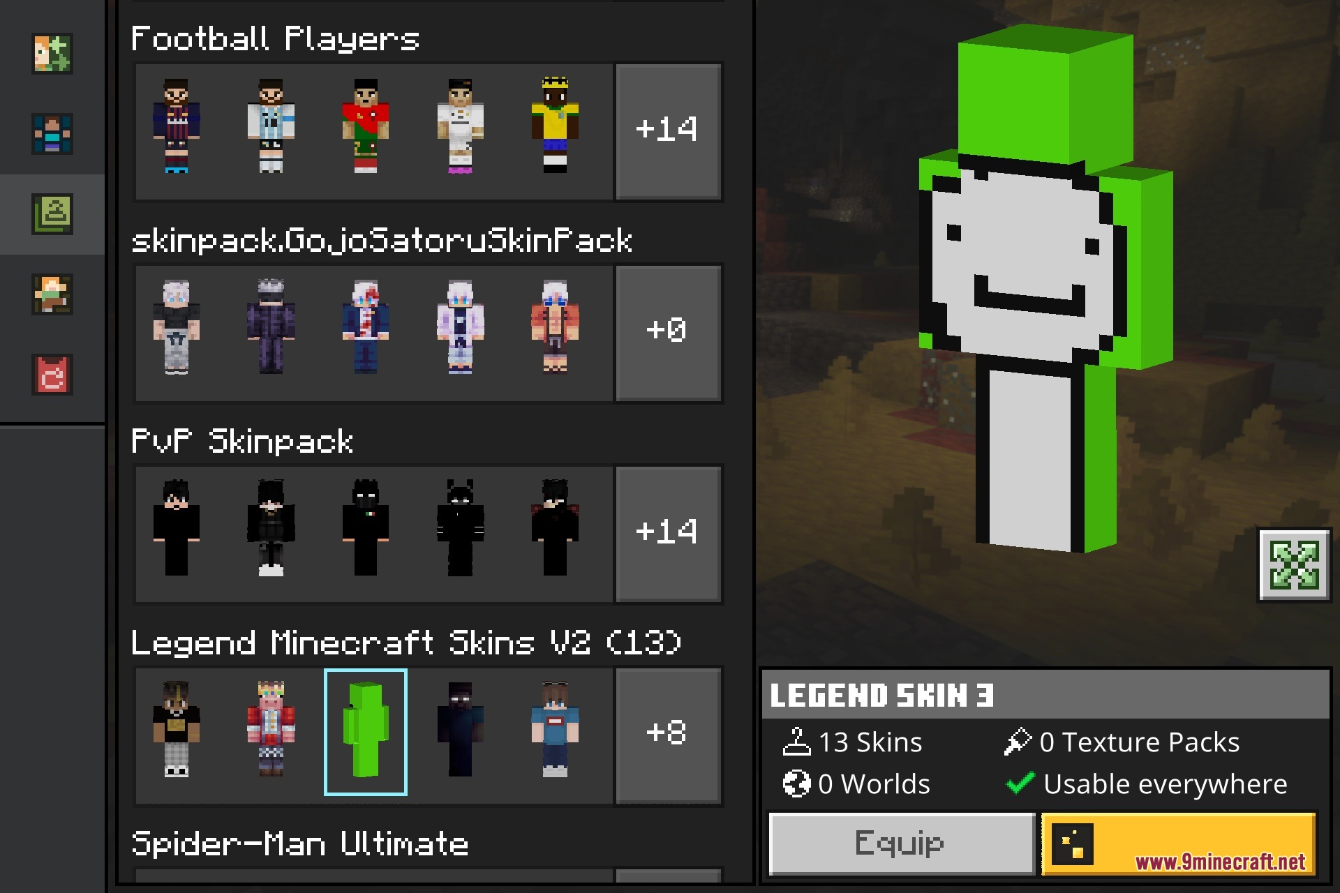 Legend Minecraft Skins Skin Pack Screenshot 4 Legend Minecraft Skins Skin Pack Screenshot 4