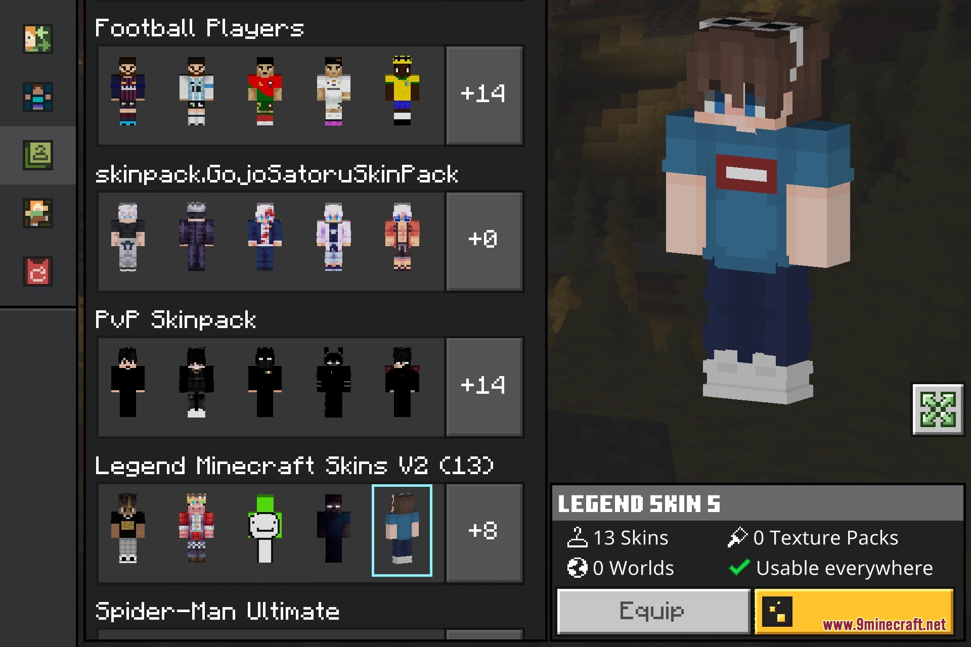 Legend Minecraft Skins Skin Pack Screenshot 6 Legend Minecraft Skins Skin Pack Screenshot 6