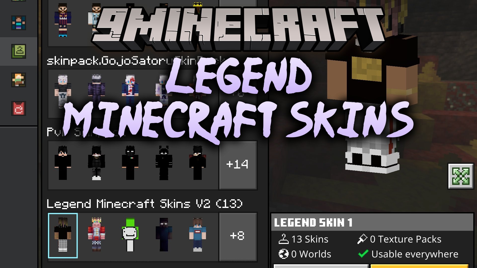 Legend Minecraft Skins Skin Pack