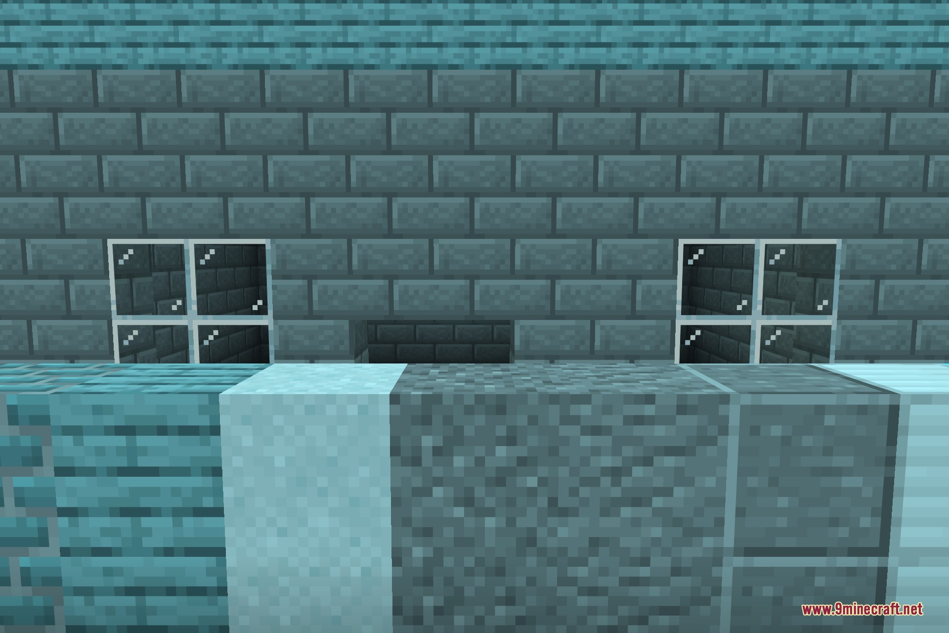 A wall showing the restyled brickwork up close