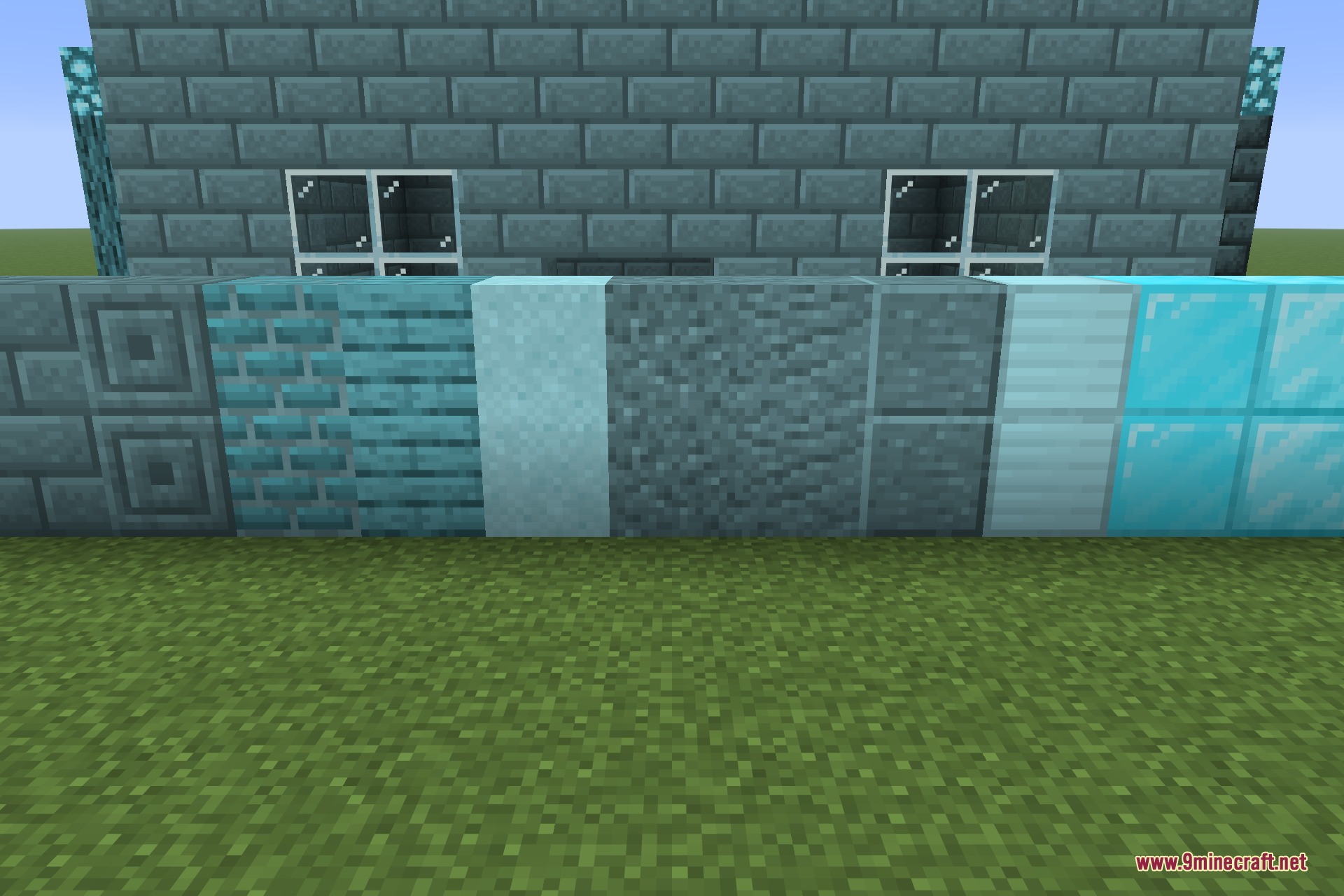 A row of restyled blocks laid out for comparison