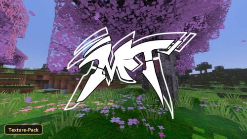 cherry blossom trees and pink flowers in a vibrant spring meadow