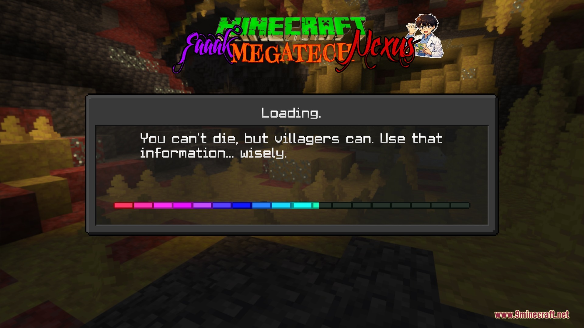MegaTech Nexus loading screen showing the pack's own logo