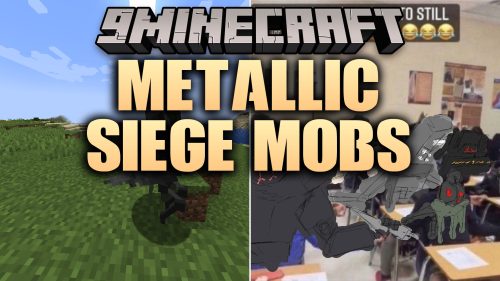 Metallic Siege Mobs Mod (1.20.1) - Defend Your Base Against Lethal Robot Raids