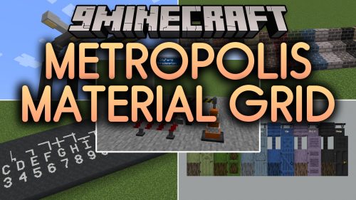 Metropolis Material Grid Mod (1.21.1) - Pave Realistic Roads for Modern City