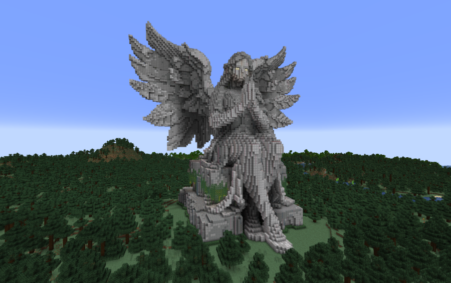 Minecraft Angel Statue V28 Free Schem Schematic Thumbnail