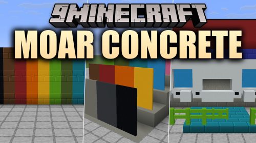 Moar Concrete 9minecraft Mod (26.2) - Build Modern Houses in Every Color