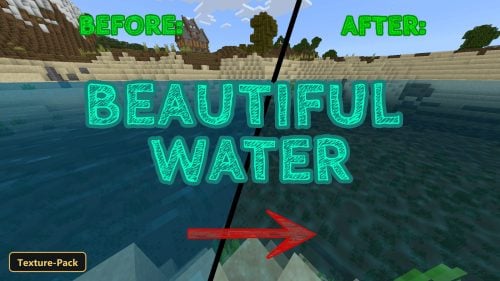 split screen showing clear water before and after changes