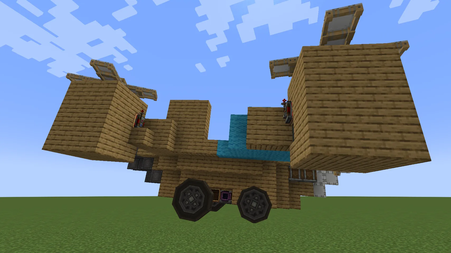 Multi Terain Drone Schematic Screenshots 1 Side view of the drone showing wheels and mechanical parts underneath