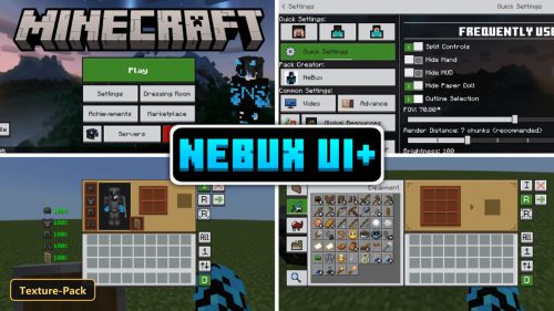 NeBux UI (26+) - MCPE/Bedrock Texture Pack