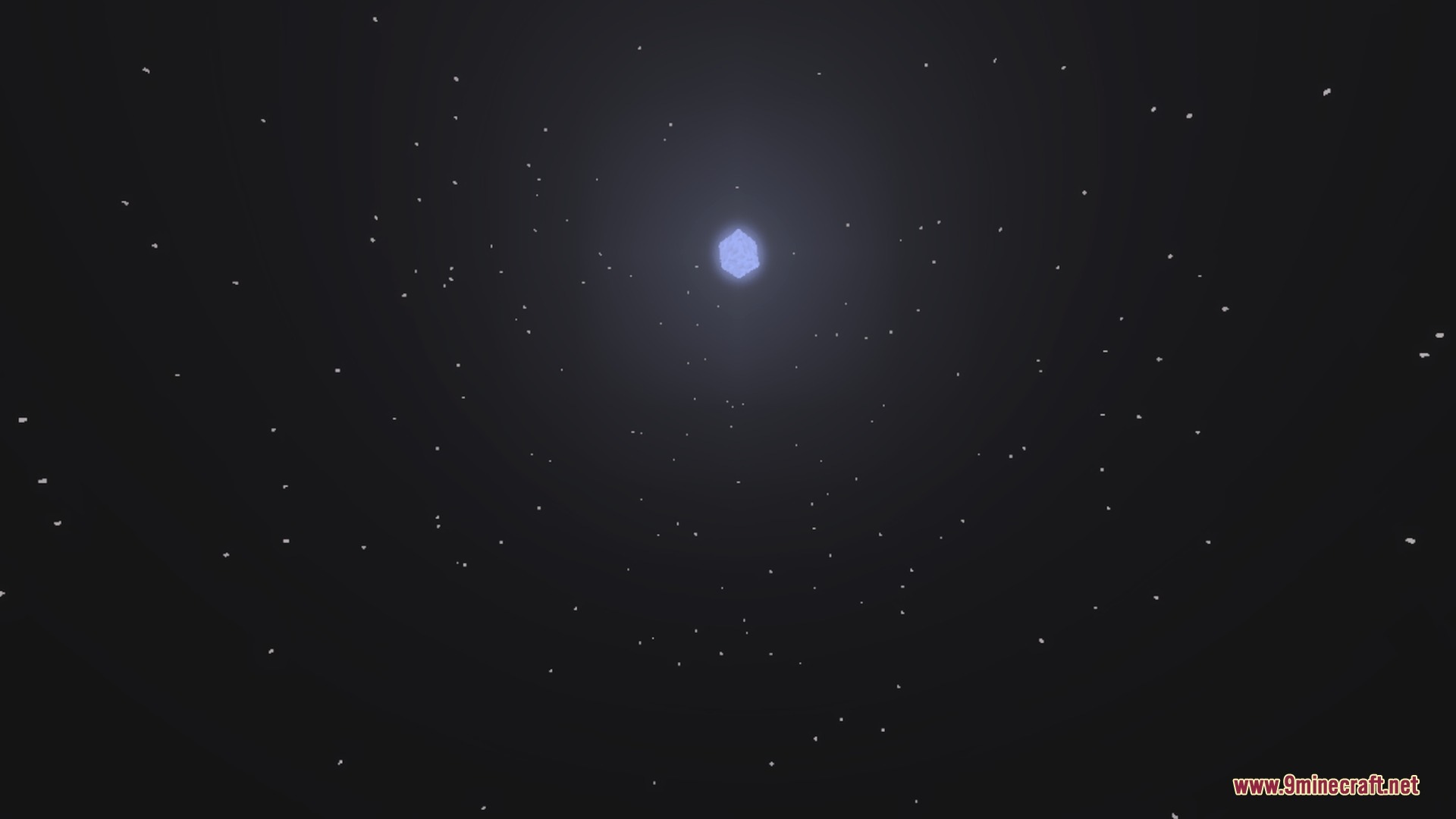 Nebux Visuals Shader Screenshot 5 A clear night sky with a bright moon and many glowing stars