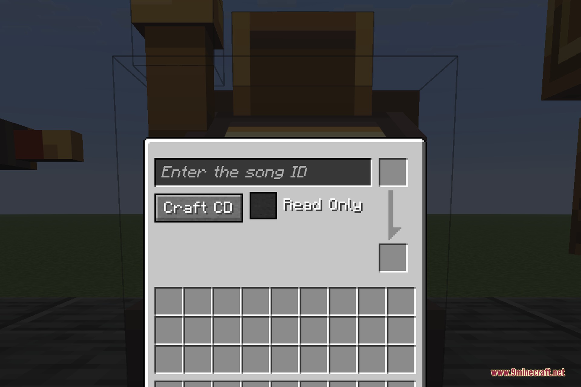 NetEase Cloud Music 9minecraft Mod Screenshot 9 Minecraft menu for burning music onto a disc using a song ID