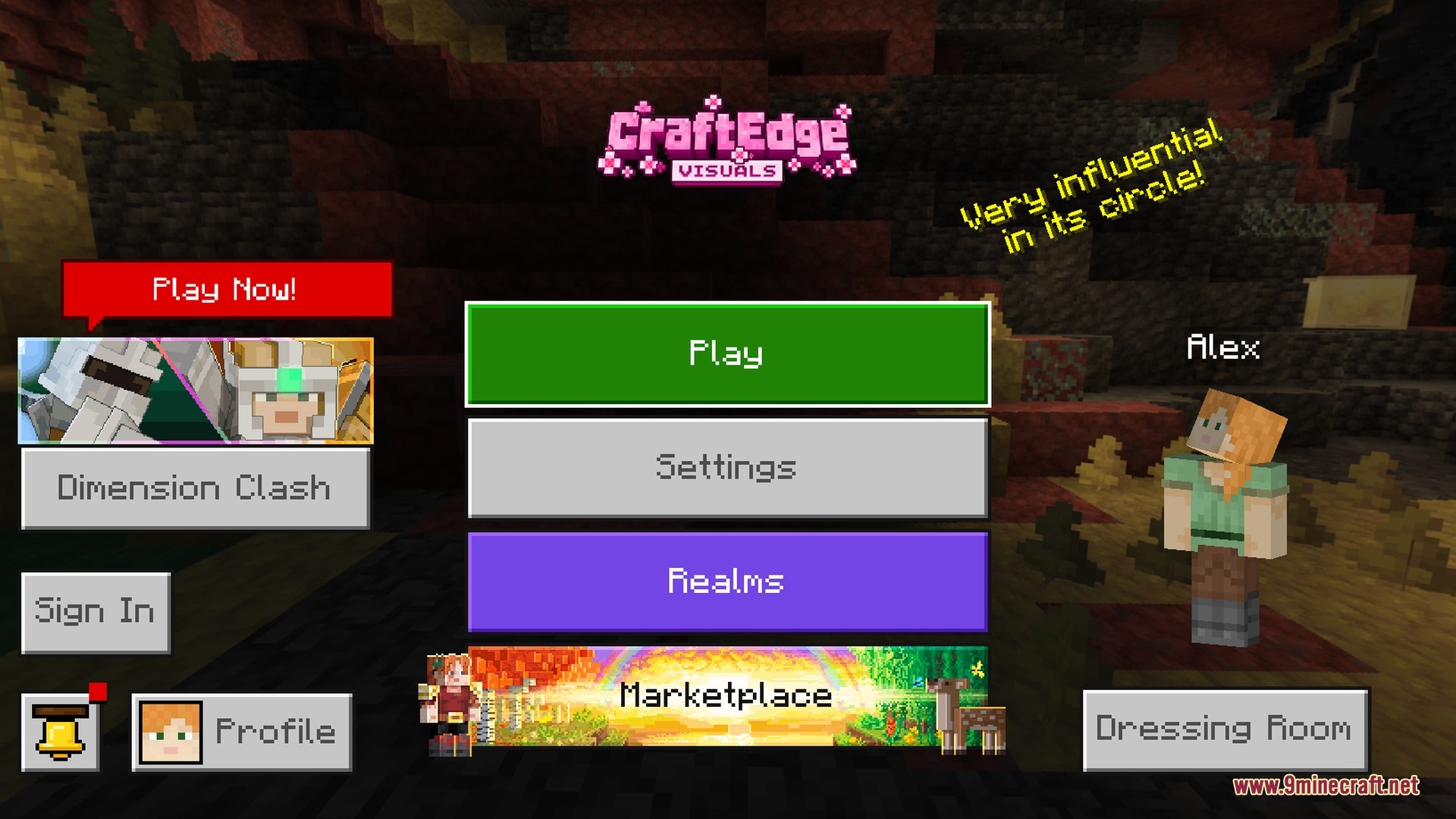 Newb SV-Zero Render Dragon Shader Screenshot 11 Newb SV-Zero Render dragon shader main menu showing the pack's own logo