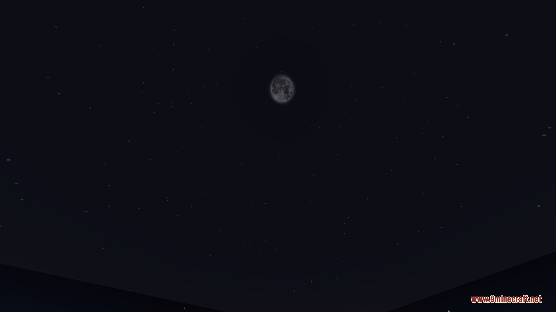 Newb X Manyzz IOS Shader Screenshot 5 A dark night sky filled with stars and a realistic full moon