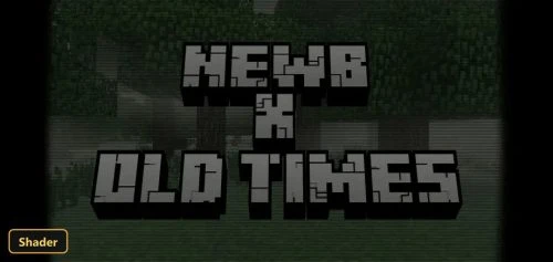 Dark forest with retro scanline effect, title text overlay