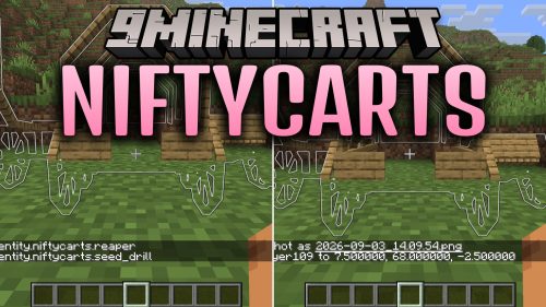 NiftyCarts 9minecraft Mod (26.2) - Rustic Carts & Wagons