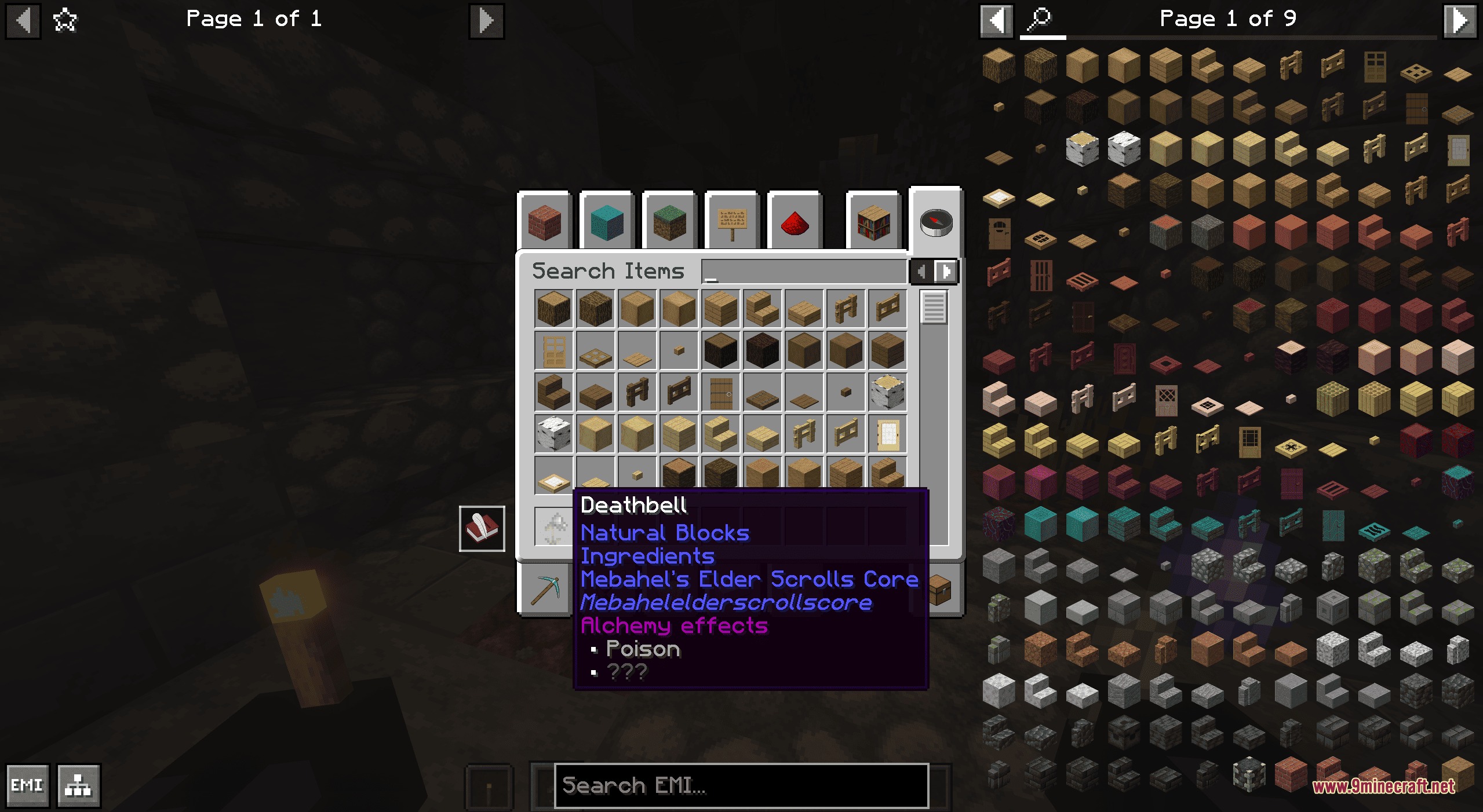 Nirn Soul Alchemy Mod Screenshot 4 Inventory screen displaying the poison alchemy effects of a Deathbell ingredient
