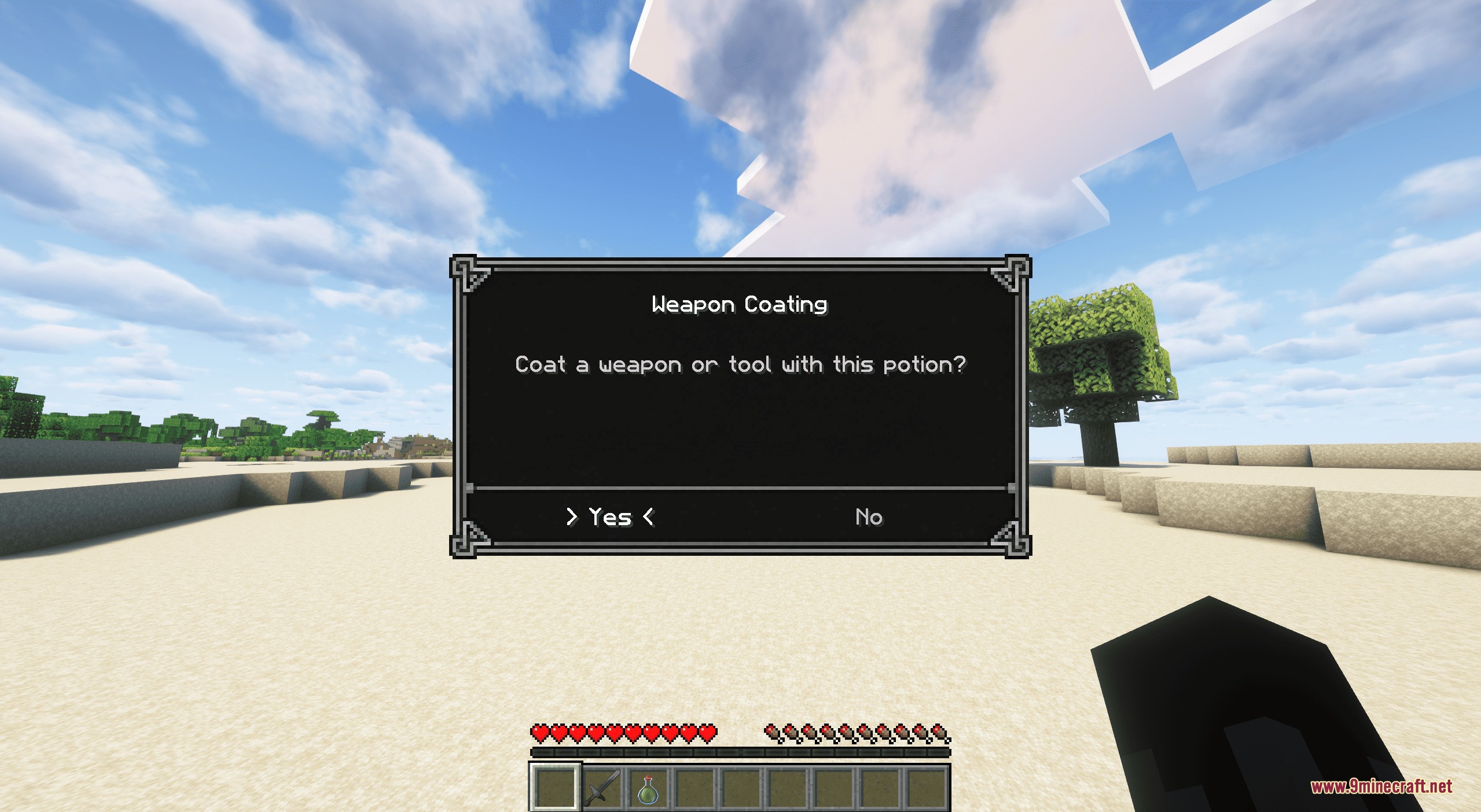 Nirn Soul Alchemy Mod Screenshot 5 Nirn Soul Alchemy mod interface for coating weapons and tools with potions