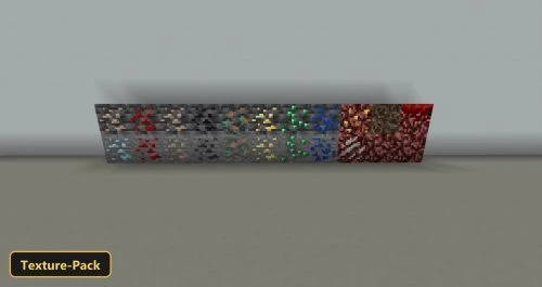 various ore blocks displayed on a plain background