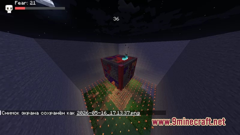 Phobic Threshold Threshold Mod Screenshot 4 The Phobic Threshold mod adds a fear meter and dark structures to Minecraft