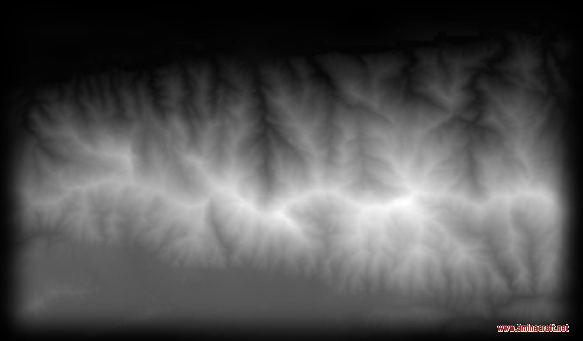 Pixel Canvas Terrain Mod Screenshot 4 Grayscale heightmap used by Pixel Canvas Terrain Mod to generate custom Minecraft landscapes