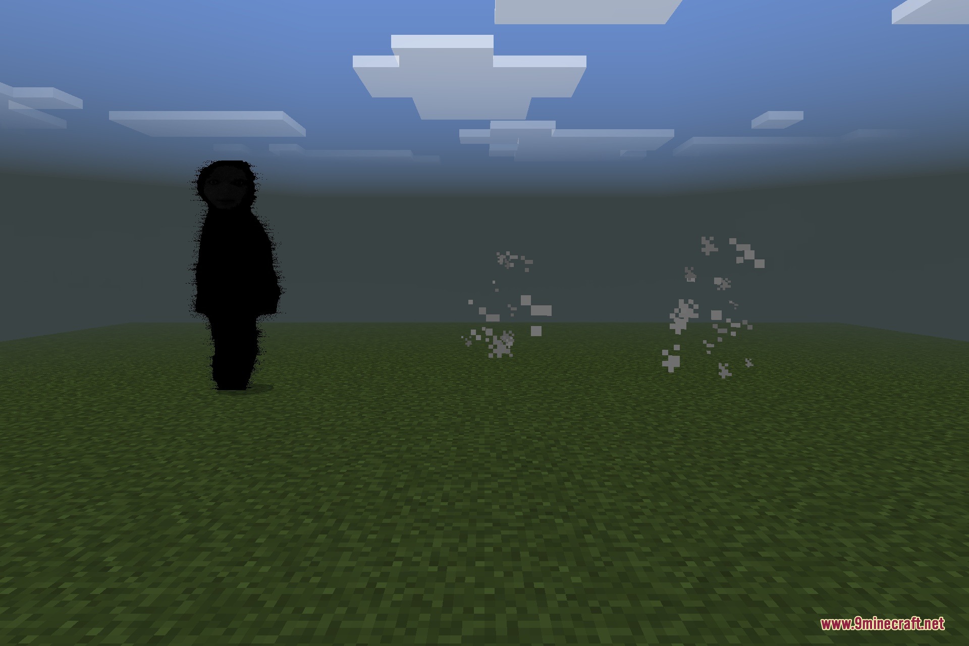 A dark shadowy stalker from the Please Leave Me Alone Minecraft addon